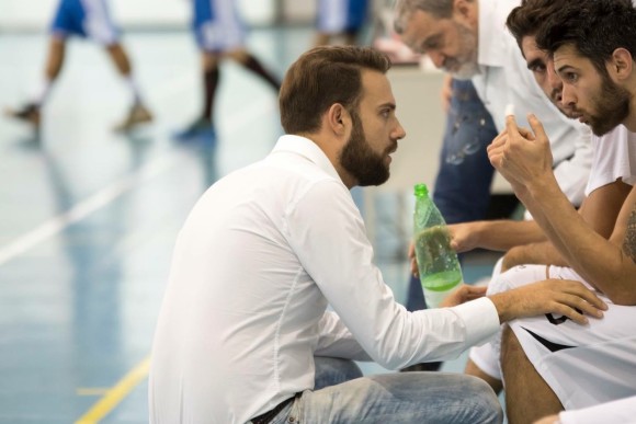 Coach G. Marini nella panchina della Serie C Silver 